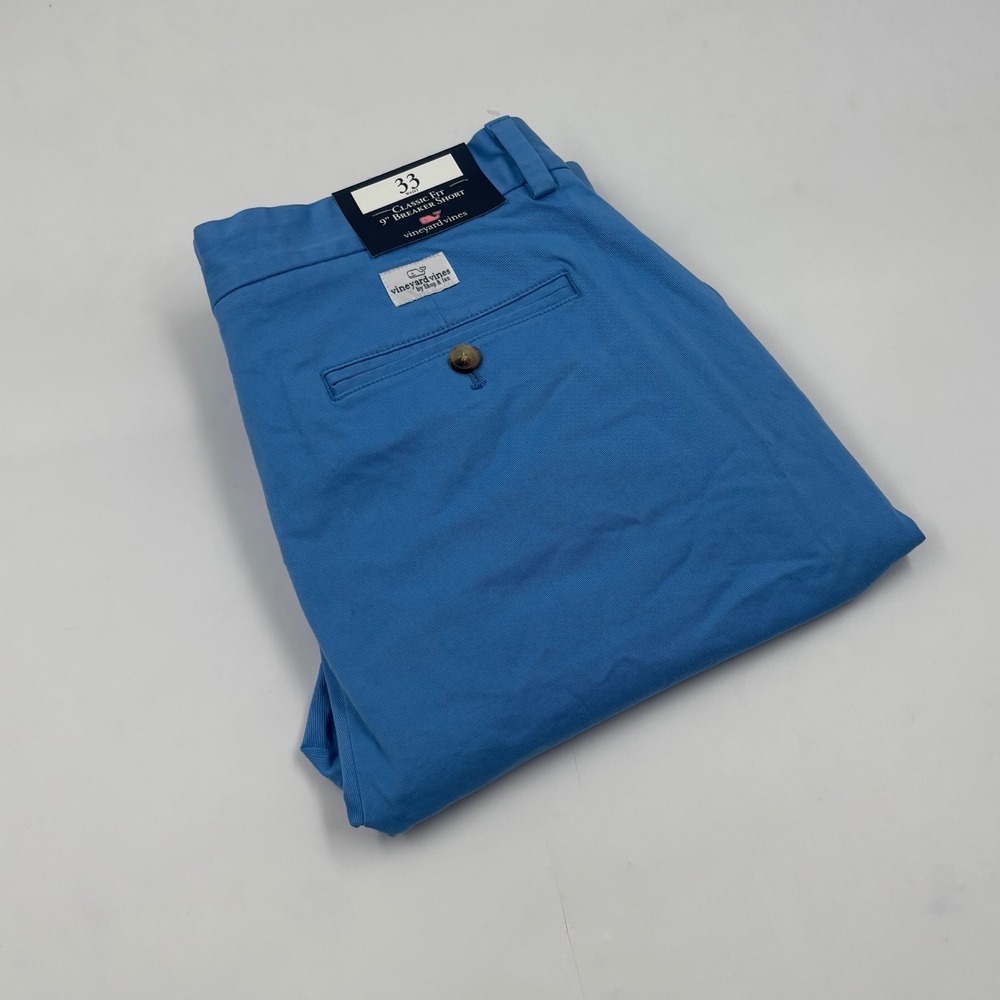 NWT Vineyard Vines Men's 33 Stretch 9" Breaker Classic Fit Blue Shorts